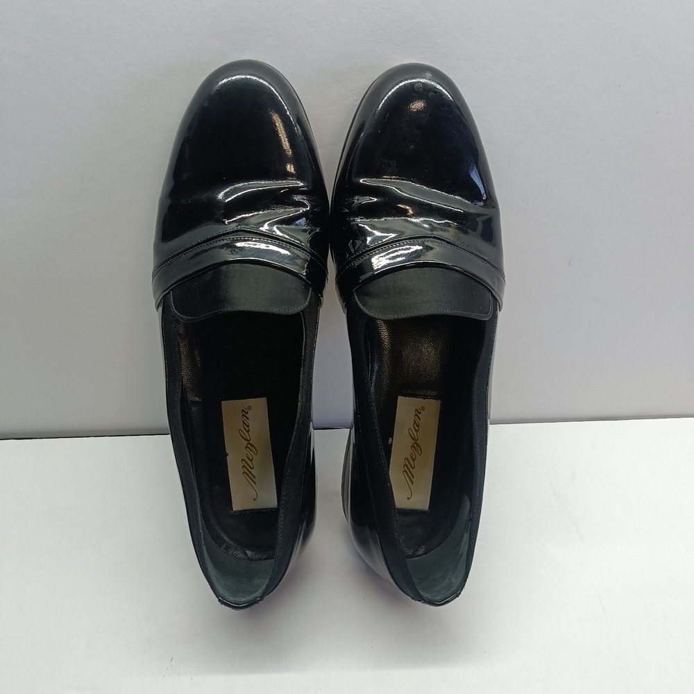 Mezlan Women's Size 7M Mirage Black‎ Leather Tuxedo Formal Loafers